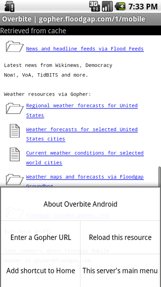 Overbite: Gopher unter Android